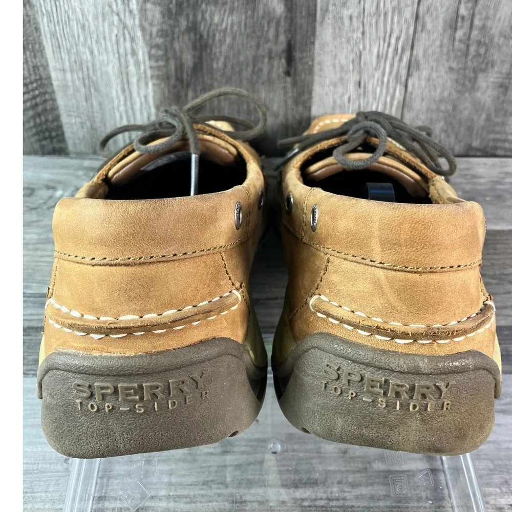 Sperry Top-Sider Billfish Tan Leather Mesh Boat Shoes Mens 9 STS21592 Loafers